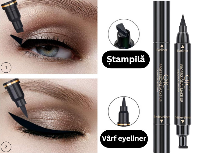 Eyeliner Magic: Dublu cu Ștampilă